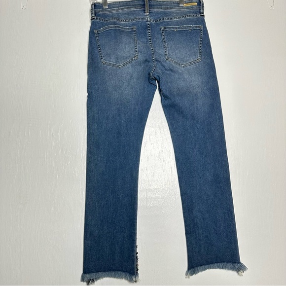 Pilcro and the Letterpress Cropped Jeans Womens Size 29 8 Slim Straight Jeweled - Picture 7 of 12